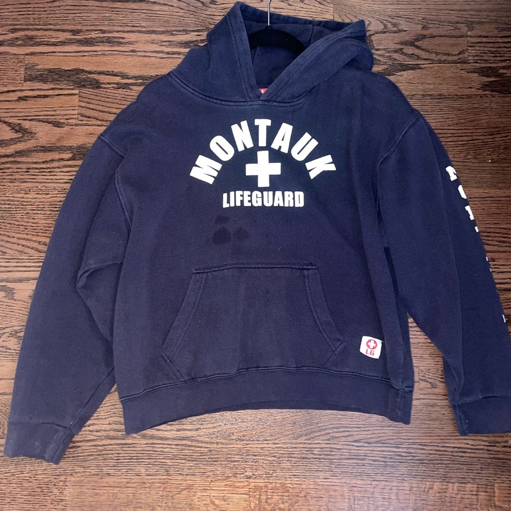 Navy blue montauk hoodie sweatshirt